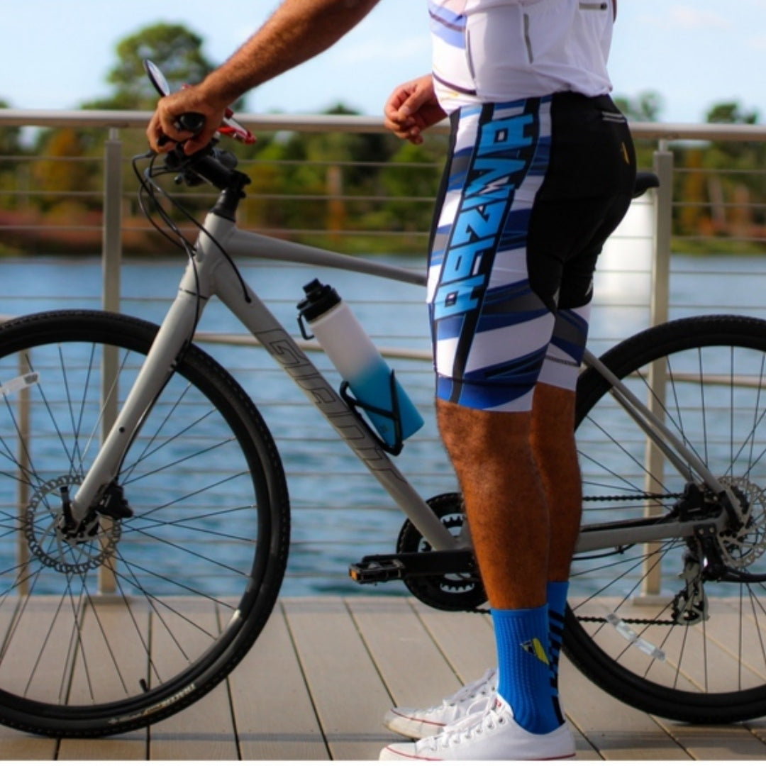 Stainless Steel Water Bottle White and Blue