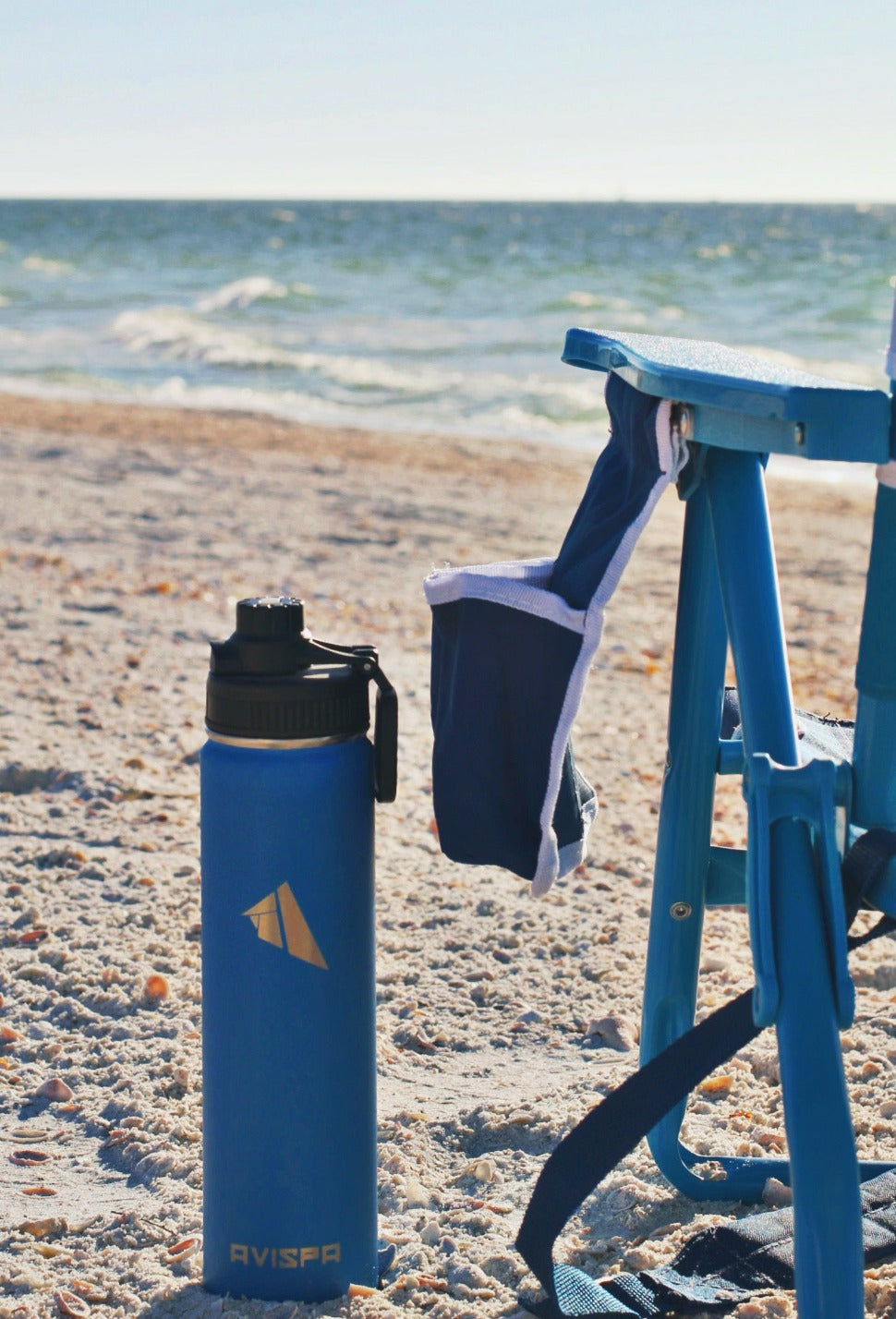 Stainless Steel Water Bottle Navy Blue