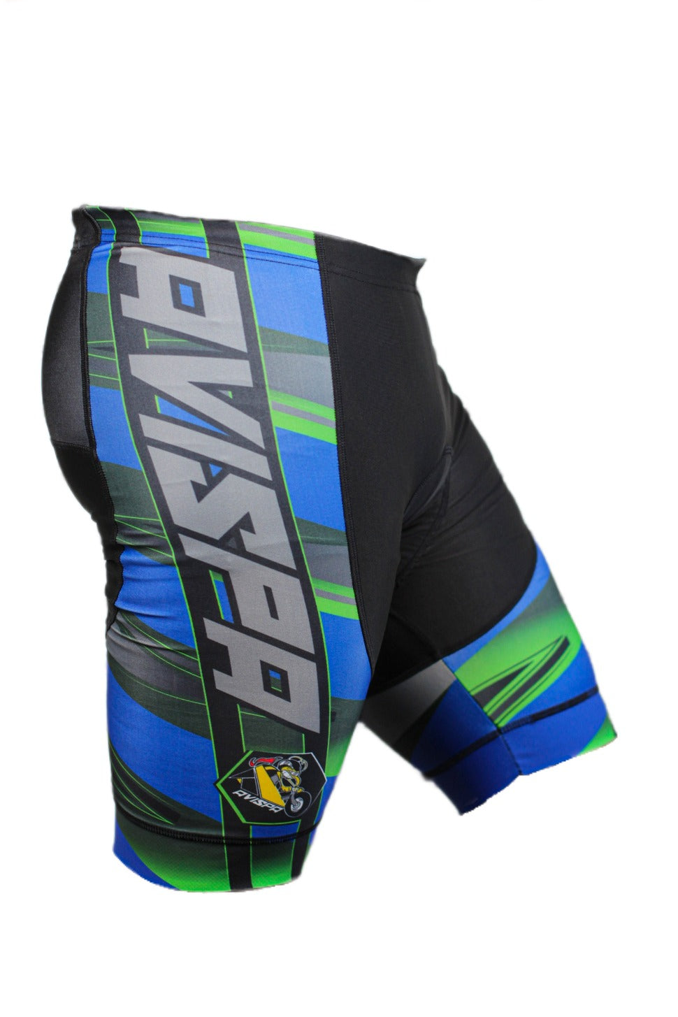 Blue and Green Cycling Shorts