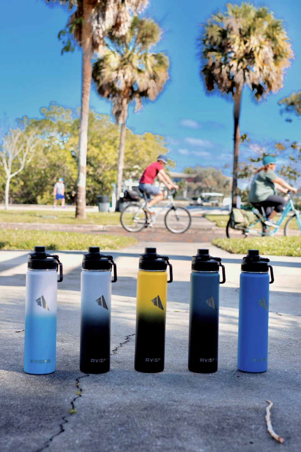 Stainless Steel Water Bottle Yellow and Black