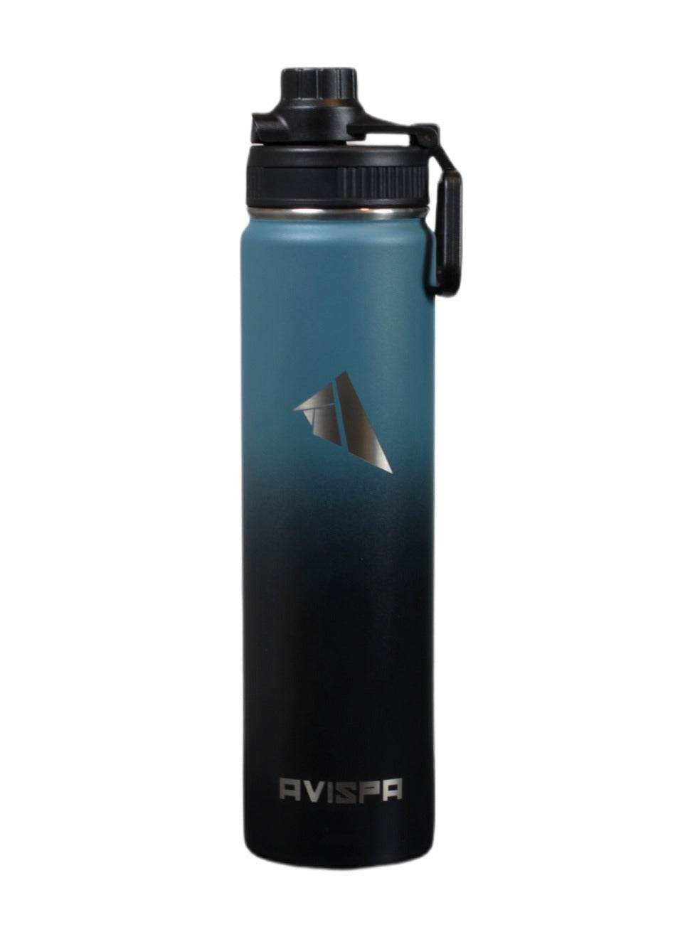 Stainless Steel Water Bottle Blue Gray and Black