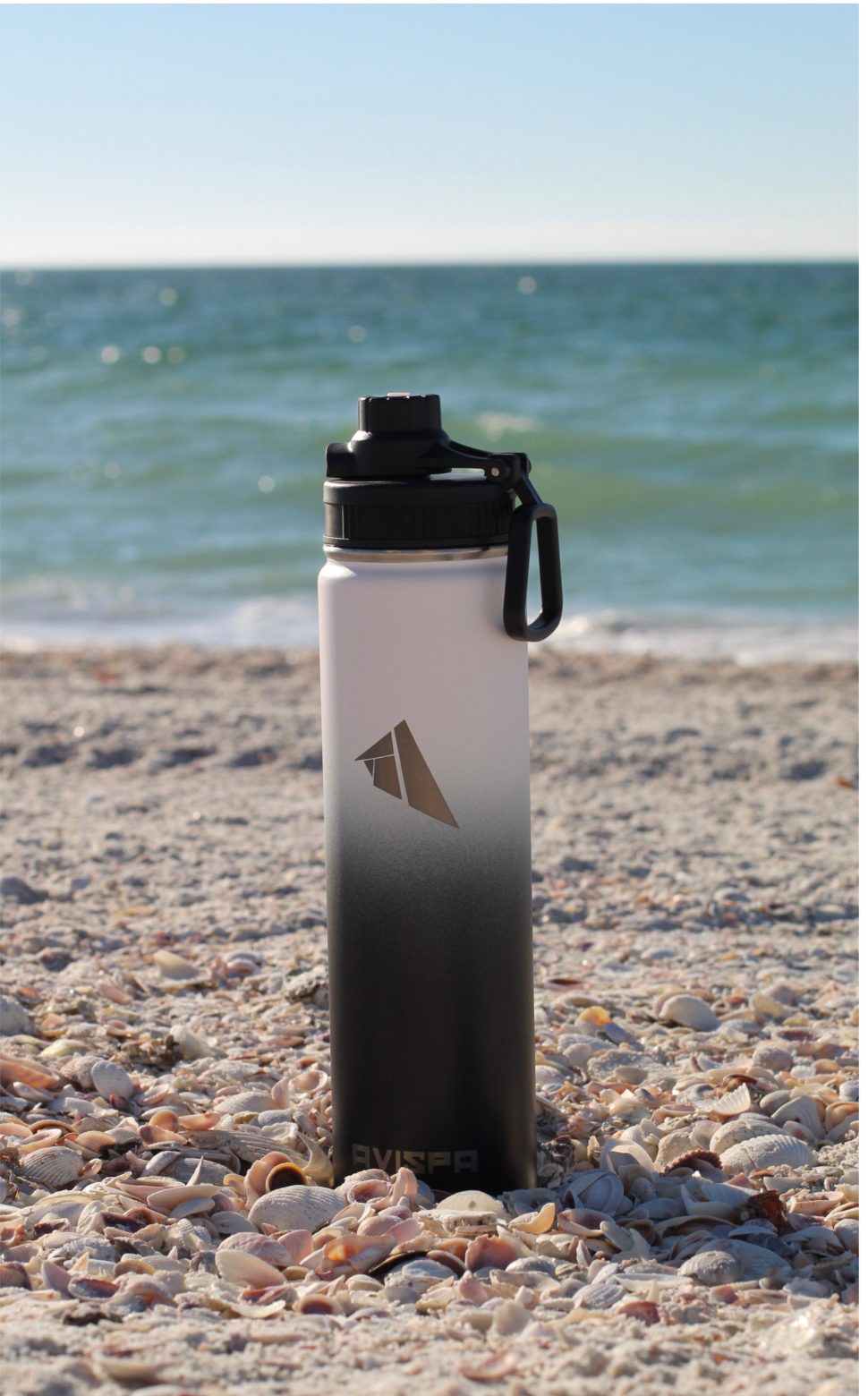 Stainless Steel Water Bottle White and Black